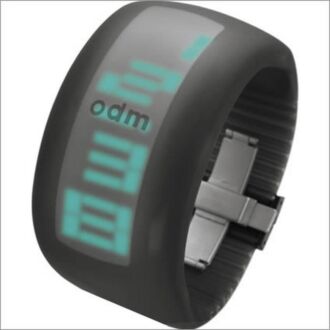 o.d.m. DD101A-3 PIXEL EL Black Silicone Bracelet