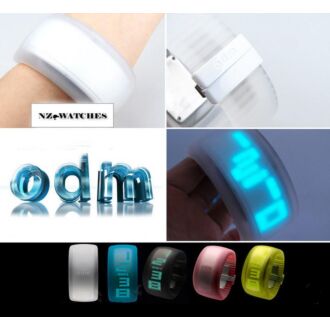 o.d.m. DD101A-3 PIXEL EL Black Silicone Bracelet