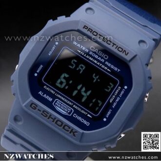 Casio G-Shock Camouflage Reversible Textile Nylon Band Watch DW-5600LU-2, DW5600LU