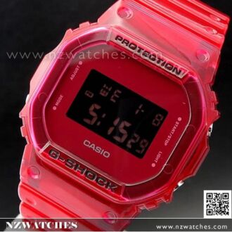 Casio G-Shock Color Skeleton Red Jelly Clear Watch DW-5600SB-4, DW5600SB