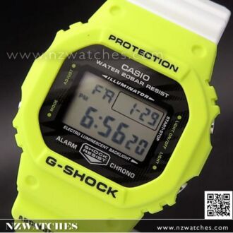 Casio G-Shock Yellow White Special Color Watch DW-5600TGA-9