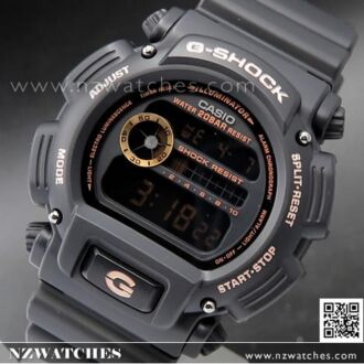 Casio G-Shock Black and Rose Gold Alarm Stopwatch Watch DW-9052GBX-1A4, DW9052GBX