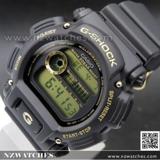 Casio G-Shock Black and Gold Alarm Stopwatch Watch DW-9052GBX-1A9, DW9052GBX