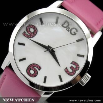 D&G Pose Ladies' White Dial Leather Strap Watch DW0693