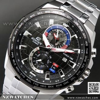 Casio Edifice Dual Dial World Time 200M Alarm Sport Watch EFR-550D-1AV, EFR550D