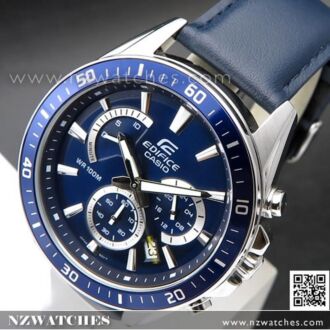 Casio Edifice Blue Genuine Leather Band Watch EFR-552L-2AV, EFR552L