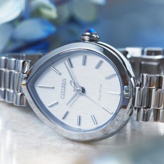 Citizen L Eco-Drive Rainell Silver Dial Ladies Watch EM1200-55A