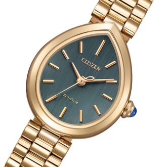 Citizen L Eco-Drive Rainell Green Dial Ladies Watch EM1203-57X