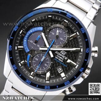 Casio Edifice Solar Chronograph Carbon Fiber Dial Watch EQS-900DB-2AV, EQS900DB