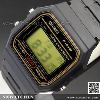 CASIO F-91 BLACK GOLD BLUE GREEN SILVER GREY YELLOW CELESTIAL PINK WHITE