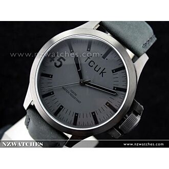French Connection Black Dial Leather Strap Mens Watch FC1140BB