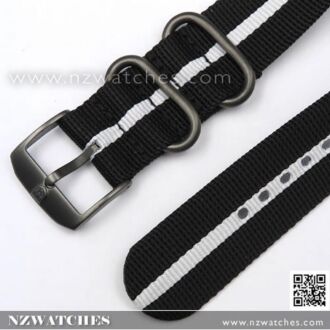 Luminox Original Replacement 23mm Black White Nylon Strap FN-3950-10