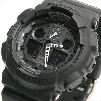 Casio G-Shock Velocity Indicator Alarm Watch GA-100-1A1 All Black   