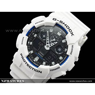 Casio G-Shock White Analog Digital Watch GA-100B-7A GA100B