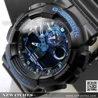 Casio G-Shock Matte Black with Blue Limited Sport Watch GA-100CB-1A, GA100CB