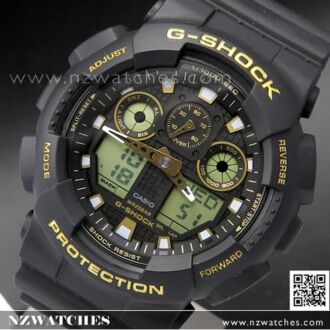 Casio G-Shock Black and Rose Gold Analog Digital Watch GA-100GBX-1A4, GA-100GBX