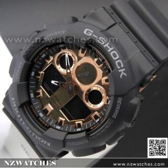 Casio G-Shock Black and Rose Gold Analog Digital Watch GA-100MMC-1A, GA100MMC