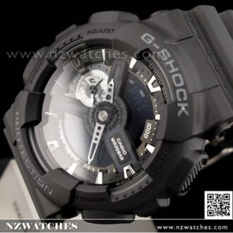 Casio G-Shock All Black Analog Digital Display Watch GA-110-1B, GA110