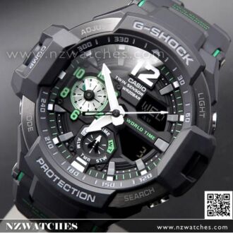 Casio G-Shock GRAVITYMASTER 200M Thermometer Compass Watch GA-1100-1A3, GA1100