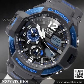 Casio G-Shock GRAVITYMASTER 200M Thermometer Compass Watch GA-1100-2B, GA1100