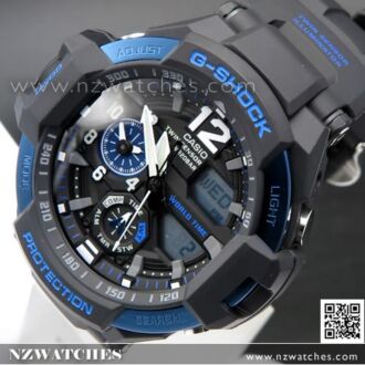 Casio G-Shock GRAVITYMASTER 200M Thermometer Compass Watch GA-1100-2B, GA1100