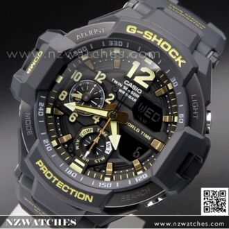 Casio G-Shock GRAVITYMASTER 200M Thermometer Compass Watch GA-1100GB-1A, GA1100GB