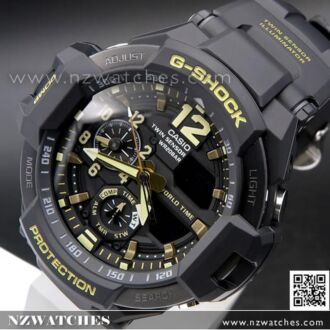 Casio G-Shock GRAVITYMASTER 200M Thermometer Compass Watch GA-1100GB-1A, GA1100GB