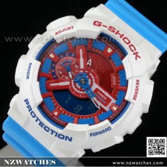 Casio G-Shock Red and Blue World Time Limited Watch GA-110AC-7, GA110AC