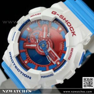 Casio G-Shock Red and Blue World Time Limited Watch GA-110AC-7, GA110AC