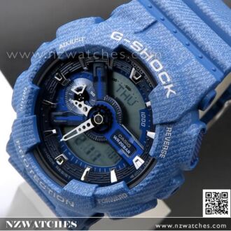 Casio G-Shock Denim Pattern Analogue Digital Limited Sport Watch GA-110DC-2A, GA110DC