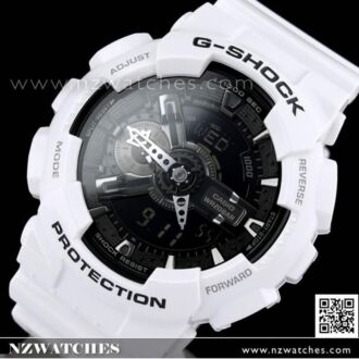 Casio G-Shock Black and White Analog Digital Display Watch GA-110GW-7A, GA110GW