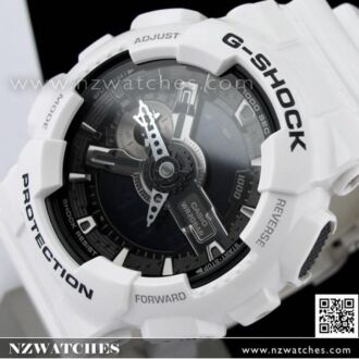 Casio G-Shock Black and White Analog Digital Display Watch GA-110GW-7A, GA110GW