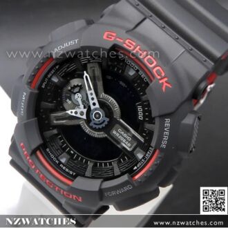 Casio G-Shock 200M Analog Digital Black and Red Sport Watch GA-110HR-1A, GA110HR