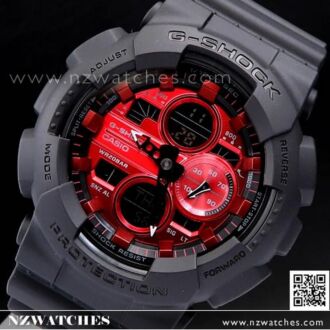 Casio G-Shock Analog Digital Black Red Watch GA-140AR-1A, GA140AR