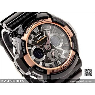 Casio G-Shock Analog Digital Rose Gold World Time Watch GA-200RG-1A.GA200RG