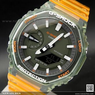 Casio G-Shock HIDDEN COAST Transparent Resin Watch GA-2100HC-4A, GA2100HC