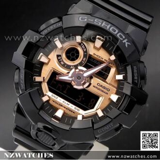 Casio G-Shock Black and Rose Gold Analog Digital Watch GA-700MMC-1A, GA700MMC