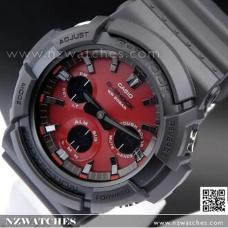 Casio G-Shock Solar Black Red Analog Digital Watch GAS-100AR-1A, GAS100AR