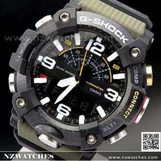 Casio G-Shock Mudmaster Quad Sensor Carbon Fiber Bluetooth Watch GG-B100-1A3