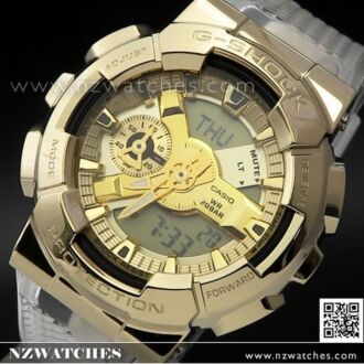 Casio G-Shock Metal Covered GOLD Clear Semi-Transparent Watch GM-110SG-9A, GM110SG