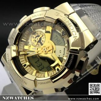 Casio G-Shock Metal Covered GOLD Clear Semi-Transparent Watch GM-110SG-9A, GM110SG