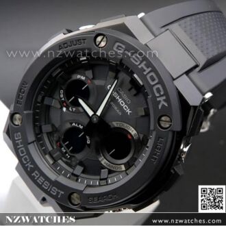 Casio G-Shock Analog Digital Solar Resin Band Black Gold Sport Watch GST-S100G-1A, GSTS100G