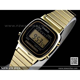 Casio Retro Gold Tone Digital Ladies Watches LA670WGA-1DF