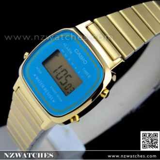 Casio Retro Gold Tone Digital Ladies Watches LA670WGA-2DF, LA670WGA