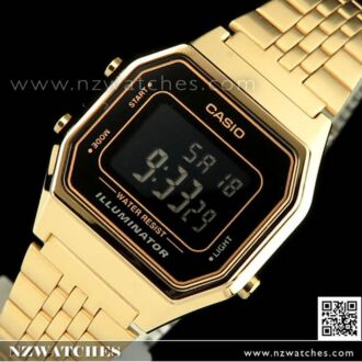 Casio Retro Gold Tone Digital Ladies WatchesLA680WGA-1B, LA680WGA