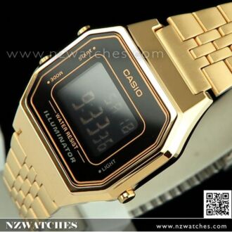 Casio Retro Gold Tone Digital Ladies WatchesLA680WGA-1B, LA680WGA