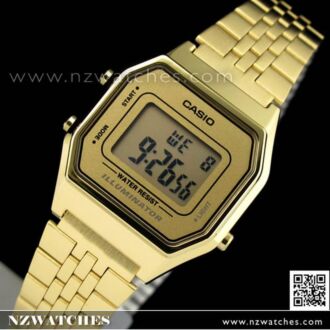 Casio Retro Gold Tone Digital Ladies Watches LA680WGA-9DF, LA680WGA