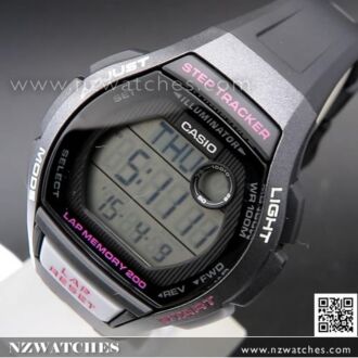 Casio Step Tracker LED 100M Ladies Sport Watch LWS-2000H-1AV, LWS2000H