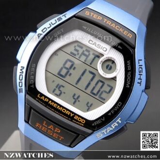 Casio Step Tracker LED 100M Ladies Sport Watch LWS-2000H-2AV, LWS2000H