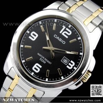 Casio Two Tone Analog Quartz Mens Watch MTP-1314SG-1AV, MTP1314SG